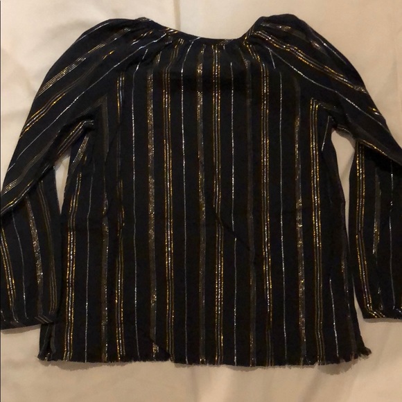 SOLD Scotch & Soda Metallic stripe cotton blouse - Picture 9 of 11